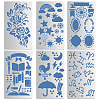 BENECREAT 6 Style Steel Cutting Dies Stencils DIY-BC0002-77C-1