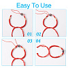 10Pcs 10 Colors Adjustable Nylon Cord Braided Bracelet Making MAK-TA0001-15-4