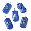 Natural Lapis Lazuli Faceted Pendants G-F819-02G-06-1