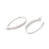 Anti-Tarnish Rhodium Plated 925 Sterling Silver Micro Pave Cubic Zirconia Earring Hooks STER-F041-88P-4