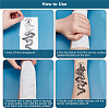 20 Sheets 20 Style Cool Body Art Removable Snake Temporary Tattoos Stickers STIC-CP0001-02-4