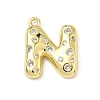 Brass Micro Pave Clear Cubic Zirconia Pendants KK-I476-02G-N-1