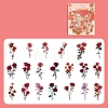 40Pcs 20 Flower Styles PET Stickers PW-WG4770E-03-1