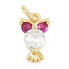 Brass Micro Pave Cubic Zirconia Pendants KK-F938-34G-02-1
