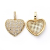 Brass Micro Pave Clear Cubic Zirconia Pendants KK-I658-36-3