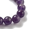 Round & Cat Head Natural Amethyst Beaded Stretch Bracelets for Women BJEW-K251-03A-4