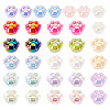  32Pcs 16 Colors UV Plating Rainbow Iridescent Acrylic Beads OACR-TA0001-43-10