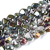 Electroplate Transparent Glass Beads Strands EGLA-Q133-01A-06-1