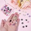 70Pcs 7 Colors Alloy Crown European Beads FIND-SP0005-86-3