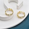 Rack Plating Brass Micro Pave Clear Cubic Zirconia Cuff Finger Rings for Women RJEW-M028-44G-5