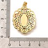 Religion Themed Rack Plating Brass Micro Pave Cubic Zirconia Pendants KK-L226-007G-23-3