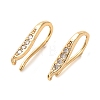 Brass Micro Pave Cubic Zirconia Earring Hooks KK-F870-08G-1