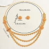 Alloy Filigree Flower Multi-Layer Necklace & Stud Earrings Sets for Women PH1080-2