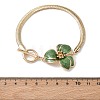 Iron Enamel Green Flower Anklets with OT Clasps for Women RN-CBA08A4-01G-3