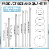 200Pcs 8 Styles 304 Stainless Steel Cable Wire Keychains AJEW-WA0003-97-2