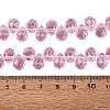 Transparent Glass Beads Strands GLAA-Q116-01A-B02-4