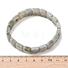 Natural Labradorite Faceted Beaded Stretch Bracelets for Women BJEW-K251-08A-5
