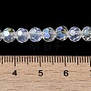 Electroplate Transparent Glass Beads Strands X-EGLA-A035-T6mm-L19-4