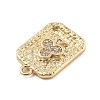 Brass Micro Pave Cubic Zirconia Pendants KK-D283-30G-02-2