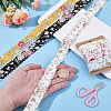 2Sets 2 Styles Polyester Flower Printed Ribbon OCOR-CY0004-52-3
