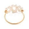 Round Shell Pearl Finger Rings RJEW-TA00153-5