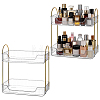 2Pcs Two Layers Plastic Bathroom Wall Storage Rack AJEW-WA0003-69-1