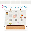Felt with Iron Desktop Brooch Organizer Stands with Wooden Base ODIS-SC0001-12-6