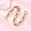 304 Stainless Steel Oval Link Chain Bracelets for Women BJEW-JB12855-01-5