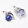 Dyed Natural Lapis Lazuli Pendants G-G713-A04-2