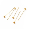 Brass Flower Head Pins LS-KK-A178-09G-1