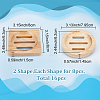 16Pcs 2 Style Bamboo Soap Dishes with Anti Slip Pad AJEW-GA0005-76-3
