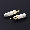 Natural Howlite Pointed Pendants G-G025-01G-43-3