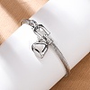 304 Stainless Steel Charm Bangles BJEW-K280-03P-1