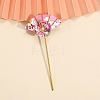 Flower Fan Cloth Hair Sticks PW-WG5DC28-05-1