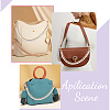 2Pcs 2 Colors Plastic Imitation Pearl Beaded Double Strand Bag Handles DIY-CA0005-93-5