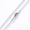 Non-Tarnish 304 Stainless Steel Snake Chain Necklaces NJEW-F226-01P-02-2