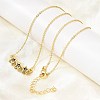 Brass Glass Triple Star Pendant Necklaces KK-CBAB173-03G-07-1