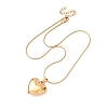 Valentine's Day 304 Stainless Steel Love Heart Pendant Necklaces for Women SA-CBA364C-03G-2