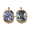 303 Stainless Steel & Natural Paua Shell Pendants SH-CBA1E47-01G-1