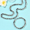 201 Stainless Steel Chain Necklaces & Chain Bracelets SJEW-G087-03P-1