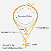 304 Stainless Steel with Natural Freshwater Pearl Double Layer Necklaces FS-WG7985A-02-1