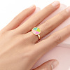 Alloy Enamel Rotatable Cuff Open Rings FS-WGEC271-25-1