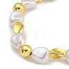 Rack Plating Brass & ABS Plastic Pearl Beads Beaded Necklaces for Women NJEW-C059-11G-2