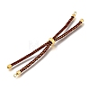 Braided Cotton Cord Slider Bracelet Making MAK-R001-01G-04-2