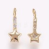 Brass Micro Pave Cubic Zirconia Charms KK-P157-06G-NF-2