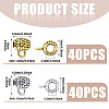 80Pcs 2 Colors Tibetan Style Alloy Tube Bails FIND-TAD0001-03-3