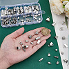 100Pcs 10 Style Tibetan Style Alloy Cord Ends TIBEP-PH0001-50-3