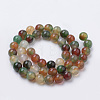 Natural Peacock Green Agate Beads Strands G-S259-16-6mm-2