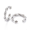 304 Stainless Steel Half Hoop Earrings X-EJEW-F257-07P-2