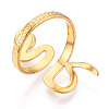 Snake 304 Stainless Steel Cuff Ring Components STAS-T066-28G-3